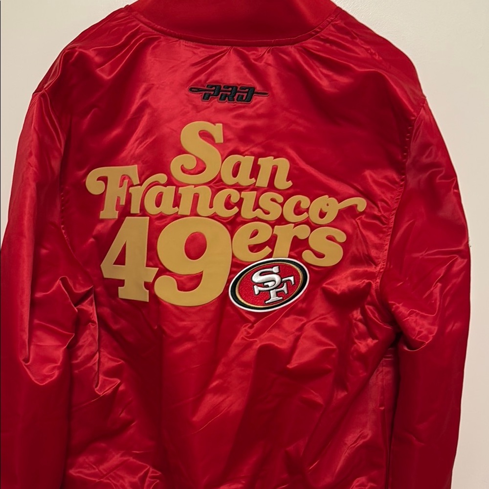 NFL San Francisco 49ers Red Bomber Jacke - Picture 6 of 8